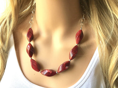 Bubbly bright store red necklace