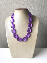 Load image into Gallery viewer, Light Purple Single Strand Big Beaded Statement Necklace, purple Jewelry set, purple earrings, purple beaded necklace, bridesmaid necklace