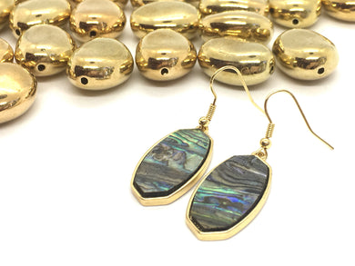 Abalone Shell earrings, blue and green earrings, mermaid earrings, shell earrings, abalone shell jewelry, pendant drop dangle statement
