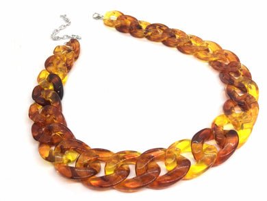 Tortoise Shell Chunky Statement Necklace, acrylic necklace, resin lucite acetate necklace, tortoise necklace, wedding bridesmaid bracelet