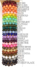 Load image into Gallery viewer, Colorful stretch rainbow bracelets, beaded silver jewelry, Mix and match stretchy bracelet, bubble pride arm stacking bracelet wrap