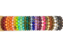 Load image into Gallery viewer, Colorful stretch rainbow bracelets, beaded silver jewelry, Mix and match stretchy bracelet, bubble pride arm stacking bracelet wrap