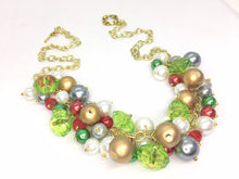 Load image into Gallery viewer, Christmas Necklace, Red, Silver, Green, Gold, and BLING! Holiday Jewelry, Christmas Jewelry, Red Green Jewelry, Christmas Gift Christmas Pre