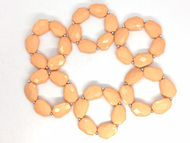 Peach stretch bracelet, beaded peach bracelet, peach bracelet jewelry, bridesmaid bracelet, bridesmaid jewelry, peach wedding jewelry