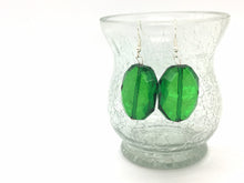 Load image into Gallery viewer, Dark Green earrings + Single Strand Big Beaded Statement Necklace, green Jewelry, green beaded necklace, green beaded necklace, bridesmaid