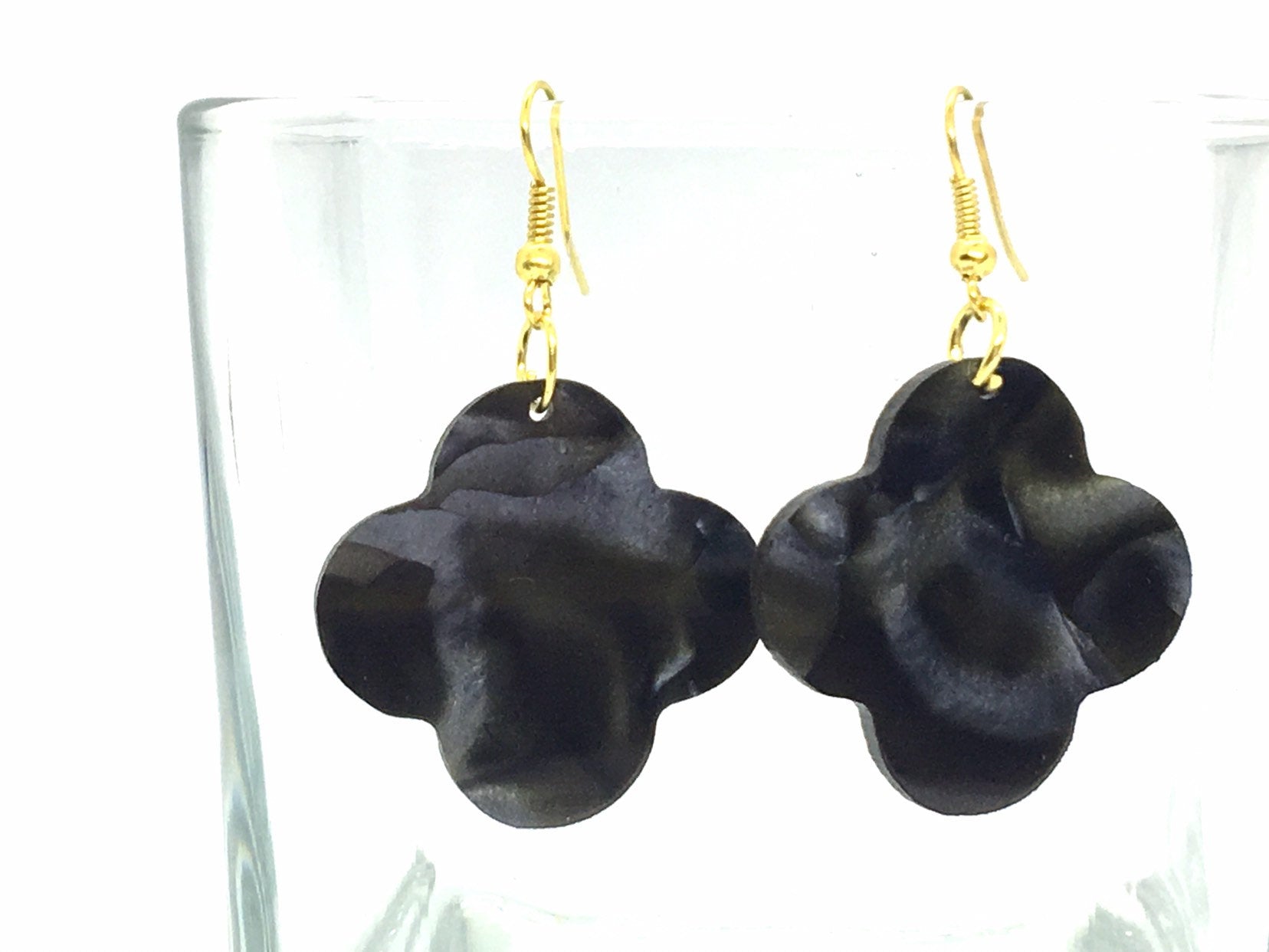 Paparazzi Black Acrylic Earrings 2025