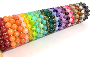 Colorful stretch rainbow bracelets, beaded silver jewelry, Mix and match stretchy bracelet, bubble pride arm stacking bracelet wrap