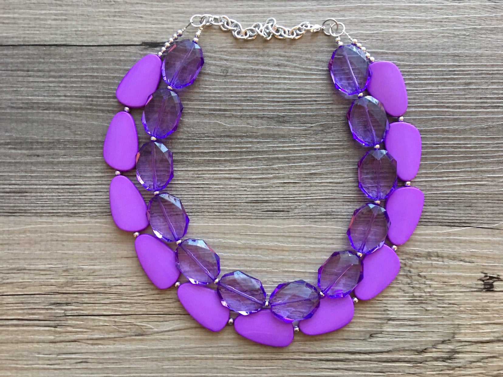 Amethyst beads Necklace (4-3108)(N) – JEWELSTYLE