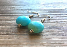 Load image into Gallery viewer, Turquoise &amp; Brown Beaded statement necklace, extra chunky graduated bead blue green jewelry, blue necklace jewelry, green earrings