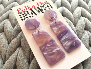 Purple Waves Statement Earrings, lavender drop Metal Filigree Earrings, filigree jewelry, metallic jewelry earrings, metal geometric purple