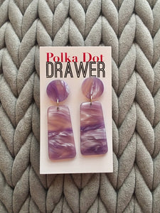 Purple Waves Statement Earrings, lavender drop Metal Filigree Earrings, filigree jewelry, metallic jewelry earrings, metal geometric purple