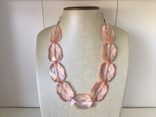 Load image into Gallery viewer, Coral Chunky Statement Necklace, single strand necklace, blush necklace, light pink necklace, coral wedding, bridesmaid necklace