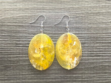 Load image into Gallery viewer, Yellow Orange Pink Chunky Statement Necklace, Big beaded jewelry, multi strand Statement Necklace, blush yellow jewelry earrings