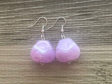 Load image into Gallery viewer, Light Purple Chunky Statement Necklace, Big beaded jewelry, Double Strand Statement Necklace, Bib necklace, bridesmaid wedding lavender