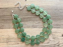 Load image into Gallery viewer, Mojito Green Necklace, Womens Necklace Grass Green Necklace, Medium Green necklace, beaded jewelry green, light green jewelry set