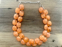 Load image into Gallery viewer, Orange Clementine Single Strand Big Beaded Statement Necklace, orange Jewelry, orange beaded necklace, orange bridesmaid necklace jewelry