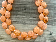 Load image into Gallery viewer, Orange Clementine Single Strand Big Beaded Statement Necklace, orange Jewelry, orange beaded necklace, orange bridesmaid necklace jewelry