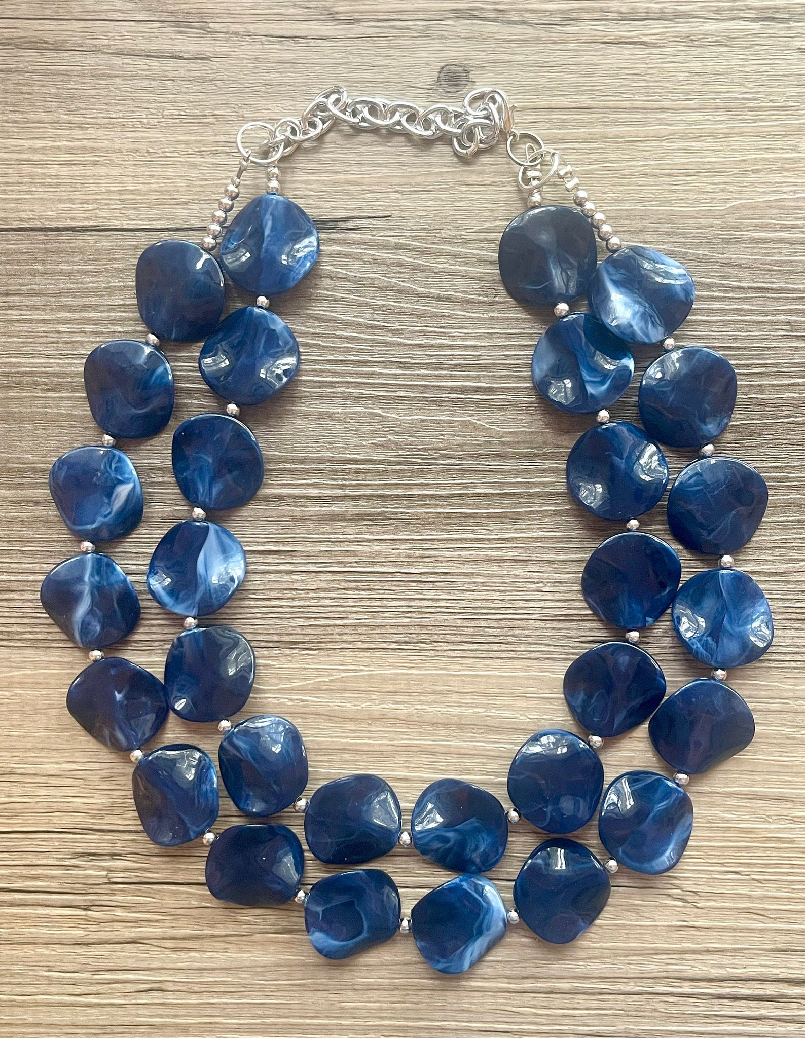 Buy the Blue Stone Faceted Necklace | JaeBee Jewelry