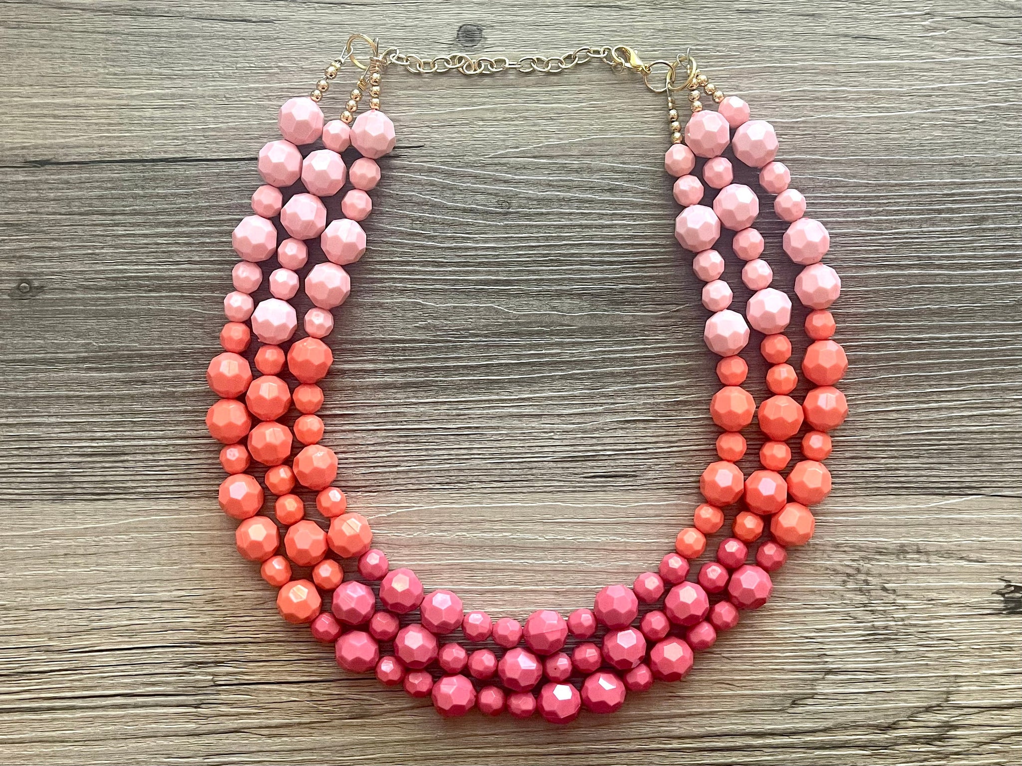 Chunky Bead Necklace Ideas | Statement Necklace, Chunky Necklace, Large  Bead Necklace, Multi… | Large bead necklace, Beautiful beaded necklaces, Beaded  necklace diy