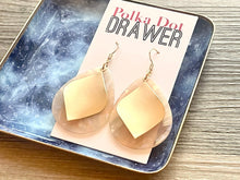 Load image into Gallery viewer, Gold Hammered earrings, flower statement earrings, metal jewelry, gold geometric earrings pierced dangle drop chunky shiny round brass