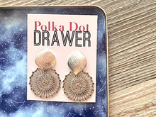 Load image into Gallery viewer, Silver Hammered earrings, oval statement earrings, metal jewelry, roundgeometric earrings pierced dangle drop chunky shiny rectangular brass