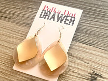 Load image into Gallery viewer, Gold Hammered earrings, flower statement earrings, metal jewelry, gold geometric earrings pierced dangle drop chunky shiny round brass