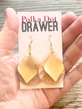 Load image into Gallery viewer, Gold Hammered earrings, flower statement earrings, metal jewelry, gold geometric earrings pierced dangle drop chunky shiny round brass