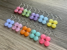 Load image into Gallery viewer, But A Dream Collection, Rainbow Geometric Jewelry set, pastel jewelry, resin coral green purple lilac periwinkle orange yellow bridesmaid