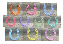 Load image into Gallery viewer, But A Dream Collection, Rainbow Geometric Jewelry set, pastel jewelry, resin coral green purple lilac periwinkle orange yellow bridesmaid