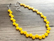 Load image into Gallery viewer, Yellow Single Statement Necklace, Chunky Jewelry Big Beaded Necklace, sunshine yellow Necklace, earrings Jewelry bubble