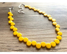 Load image into Gallery viewer, Yellow Single Statement Necklace, Chunky Jewelry Set Big Beaded Necklace, sunshine yellow Necklace, earrings Jewelry bubble