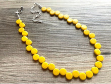 Load image into Gallery viewer, Yellow Single Statement Necklace, Chunky Jewelry Set Big Beaded Necklace, sunshine yellow Necklace, earrings Jewelry bubble