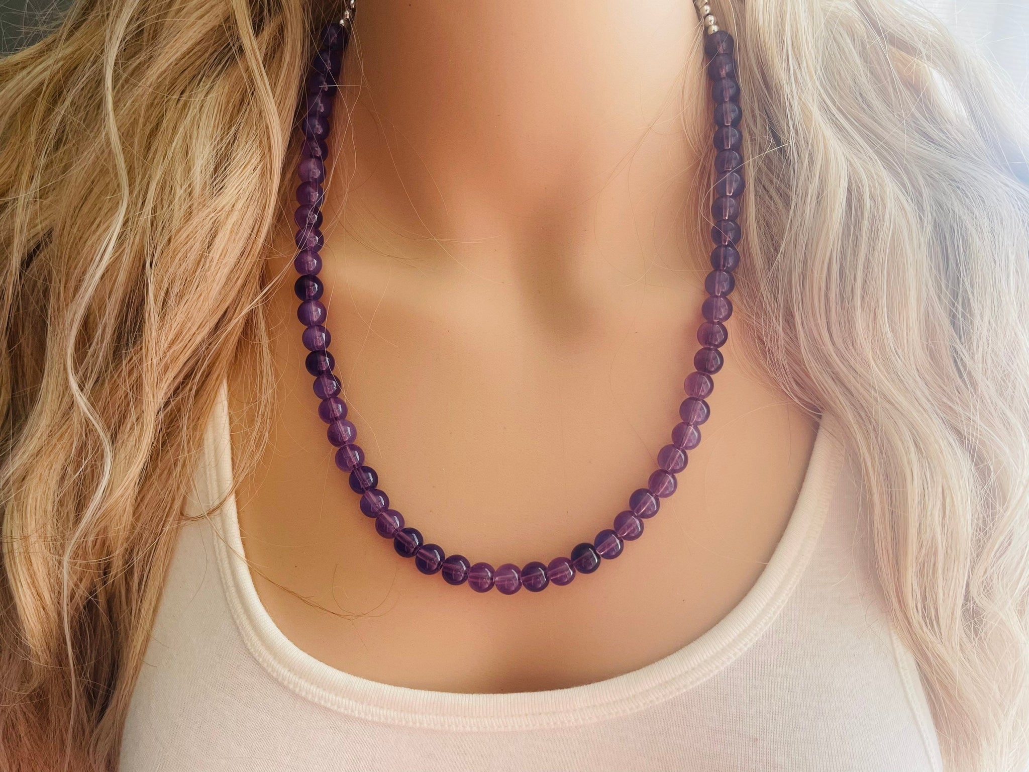 Chunky on sale purple necklace