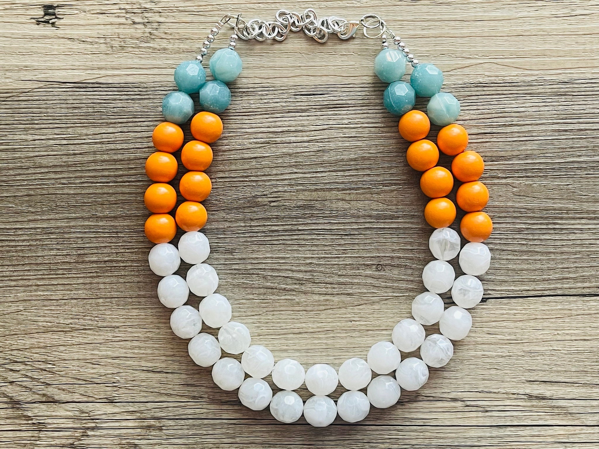 Aqua sales statement necklace