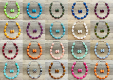 Load image into Gallery viewer, Rainbow Statement Necklace Jewelry Set, Chunky Jewelry Big Beaded 1 Strand Necklace, beaded colorful Set earrings bridesmaid wedding