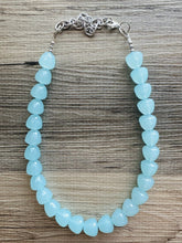 Load image into Gallery viewer, Gumdrop Bead Light Blue Necklace, Single Strand Statement Jewelry, periwinkle Chunky bib bridesmaid everyday bubble jewelry earrings