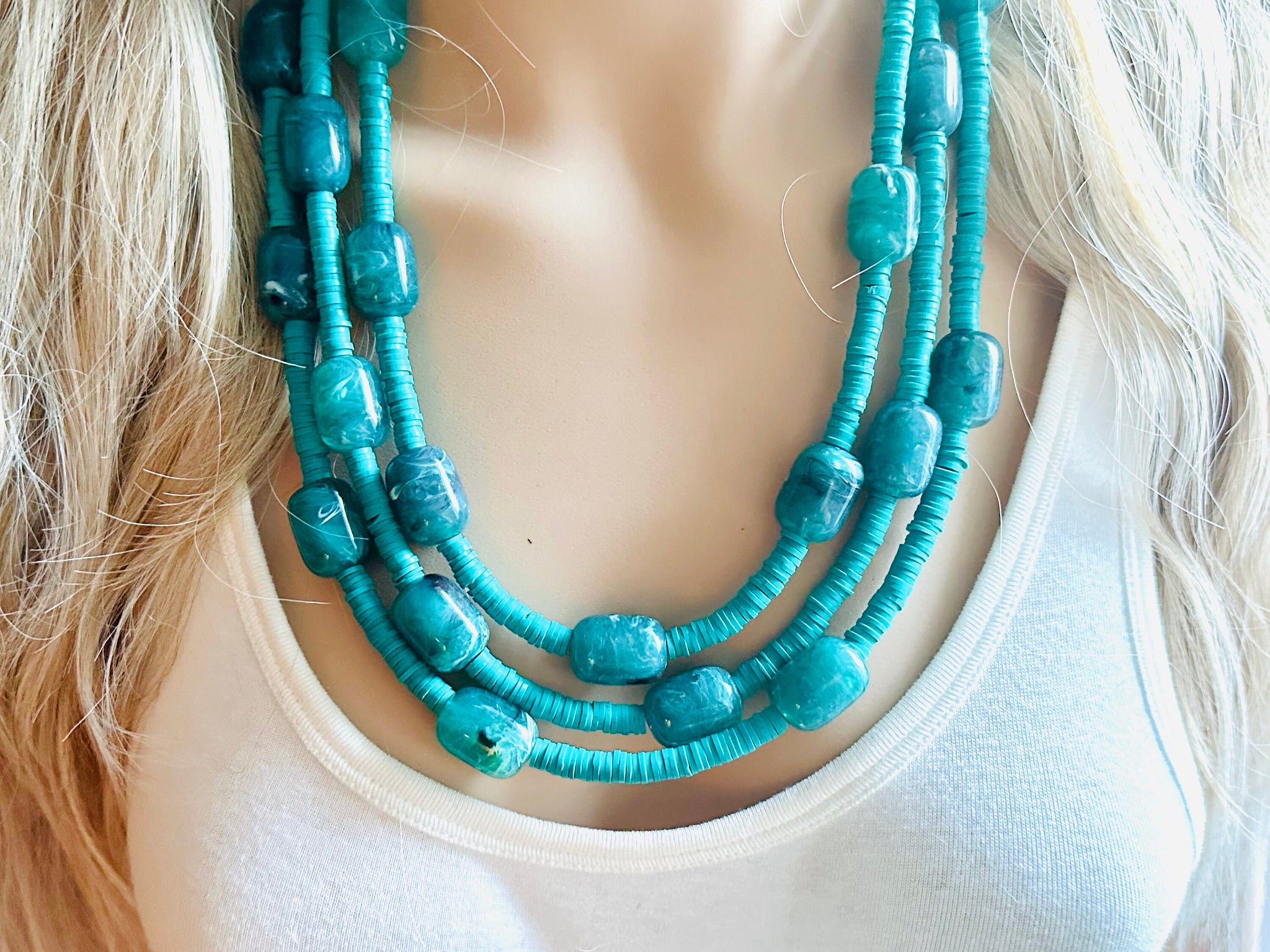 Chunky emerald clearance green necklace