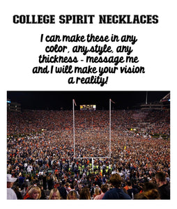 Orange Single Strand Necklace white black Jewelry, Chunky statement orange college football game mom team colors gemstone basketball spirit
