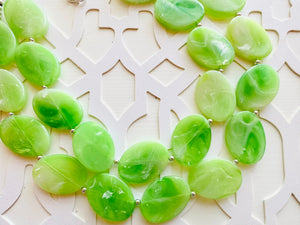 Lime Green Double Statement Necklace, Chunky Jewelry Big Beaded Necklace, sunshine neon green Necklace, earrings Jewelry Geometric set