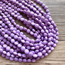 Load image into Gallery viewer, Vintage 11 Strand Lavender Beaded Necklace jewelry, beaded chunky statement necklace, light purple bridesmaid necklace, bridal jewelry