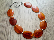 Load image into Gallery viewer, Tortoise Shell Brown Hazel Chunky Statement Necklace, Big beaded jewelry, single strand Statement Necklace, chunky bib jewelry earrings