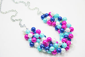 The Savannah - Jewel Tone Cluster Necklace