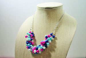 The Savannah - Jewel Tone Cluster Necklace