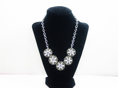 SALE! Crystal Rhinestone Pendant Necklace on a Silver Chain