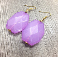 Load image into Gallery viewer, Gem Drop Pendant earrings - your choice of color and hardware!