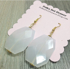 Gem Drop Pendant earrings - your choice of color and hardware!