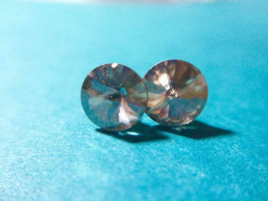 8mm Crystal Clear Stud Earrings - small size for everyday use!
